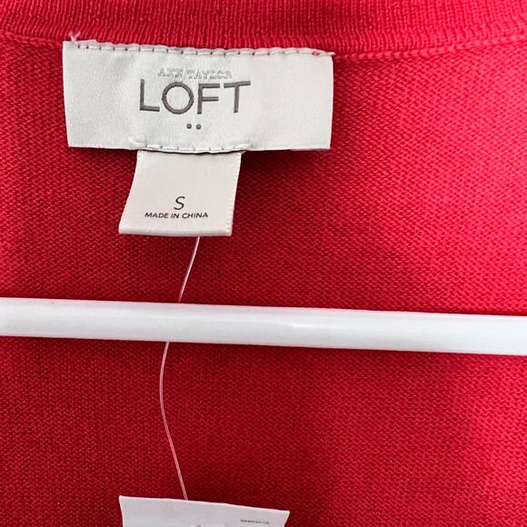 LOFT Short Sleeve Orange Sweater Size S - Picture 2 of 10